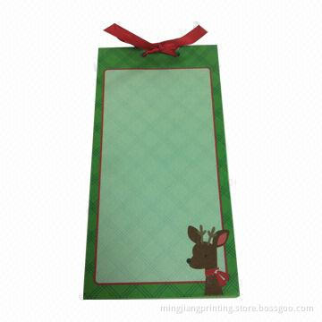 Notepad, Memo Paper Binding with Ribbon, Size, Printing Can be Customized